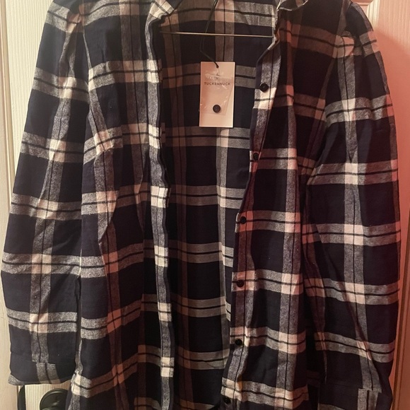 NWT *Sold Out* Tuckernuck Saranac Midnight Plaid Flannel Shirt, XL - Picture 5 of 8